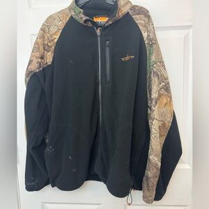 Habit Men's Black and Camo Jacket Size XL